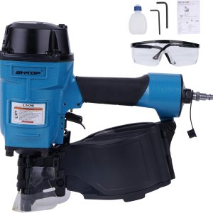 BHTOP Pistola de clavos de revestimiento de bobina CN70, clavadora neumática de revestimiento de 15 grados, clavadora de revestimiento de bobina de BHTOP Pistola de clavos de revestimiento de bobina CN70, clavadora neumática de revestimiento de 15 grados, clavadora de revestimiento de bobina de