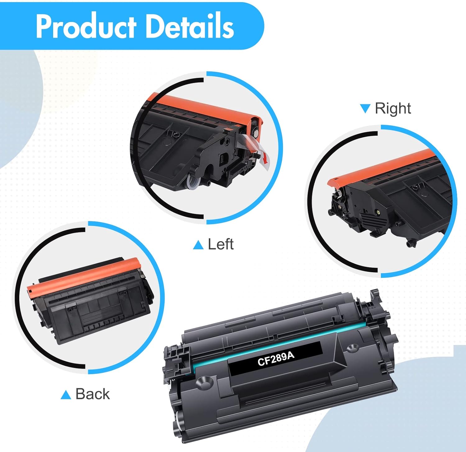 CF289A 89A Cartucho de tóner negro, 2 paquetes de repuesto para HP 89A 89X CF289A CF289X para HP Enterprise M507 M507n M507dn M507x MFP M528dn M528f