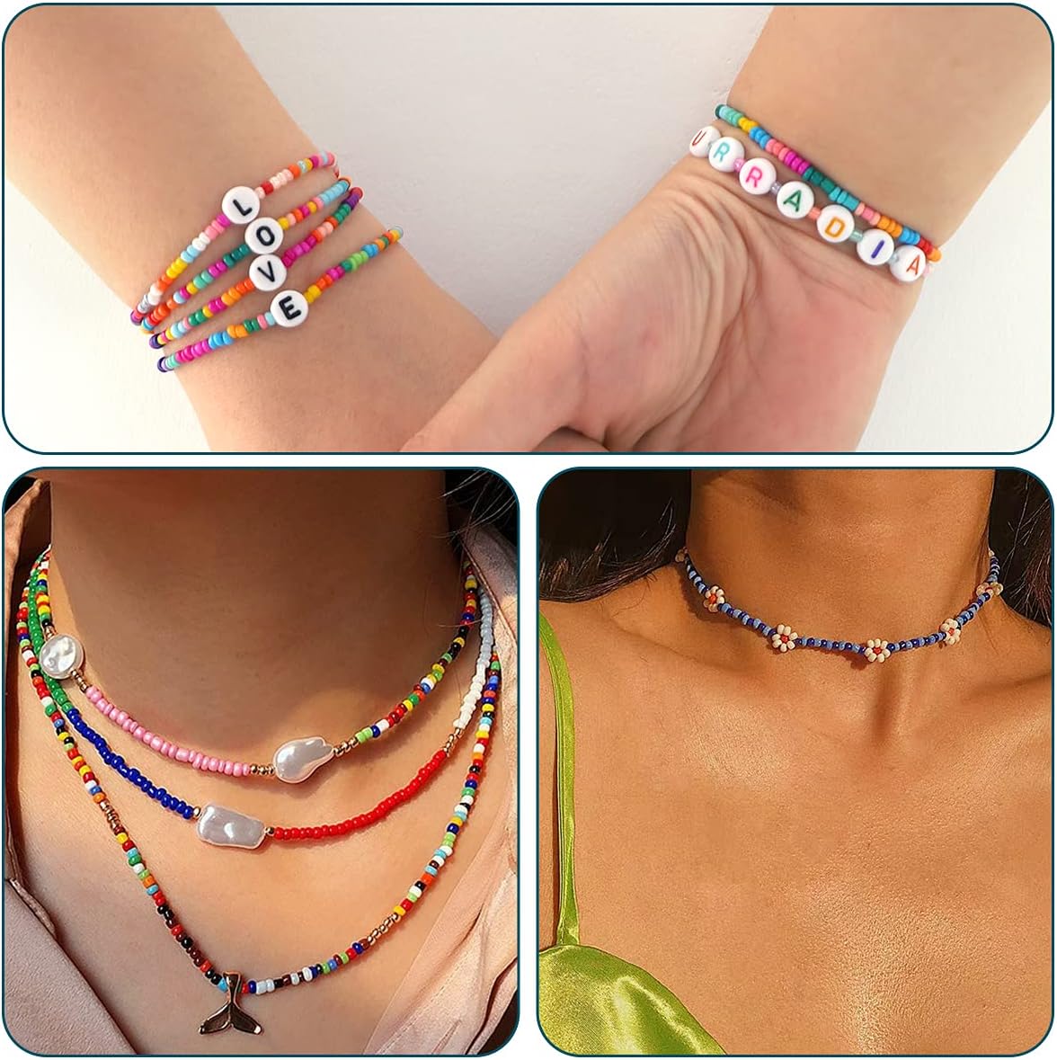 Juego de 35000 cuentas de semillas 120 de 0.079 pulgadas para manualidades, pulseras, collares, anillos, kits de fabricación de anillos de cristal,