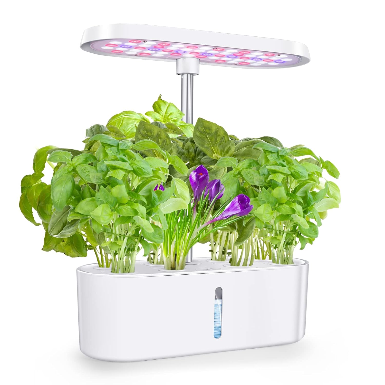 Sistema de cultivo hidropónico, 8 vainas, jardín de hierbas para interiores, kit de jardinería de cultivo de plantas, luz de crecimiento de plantas