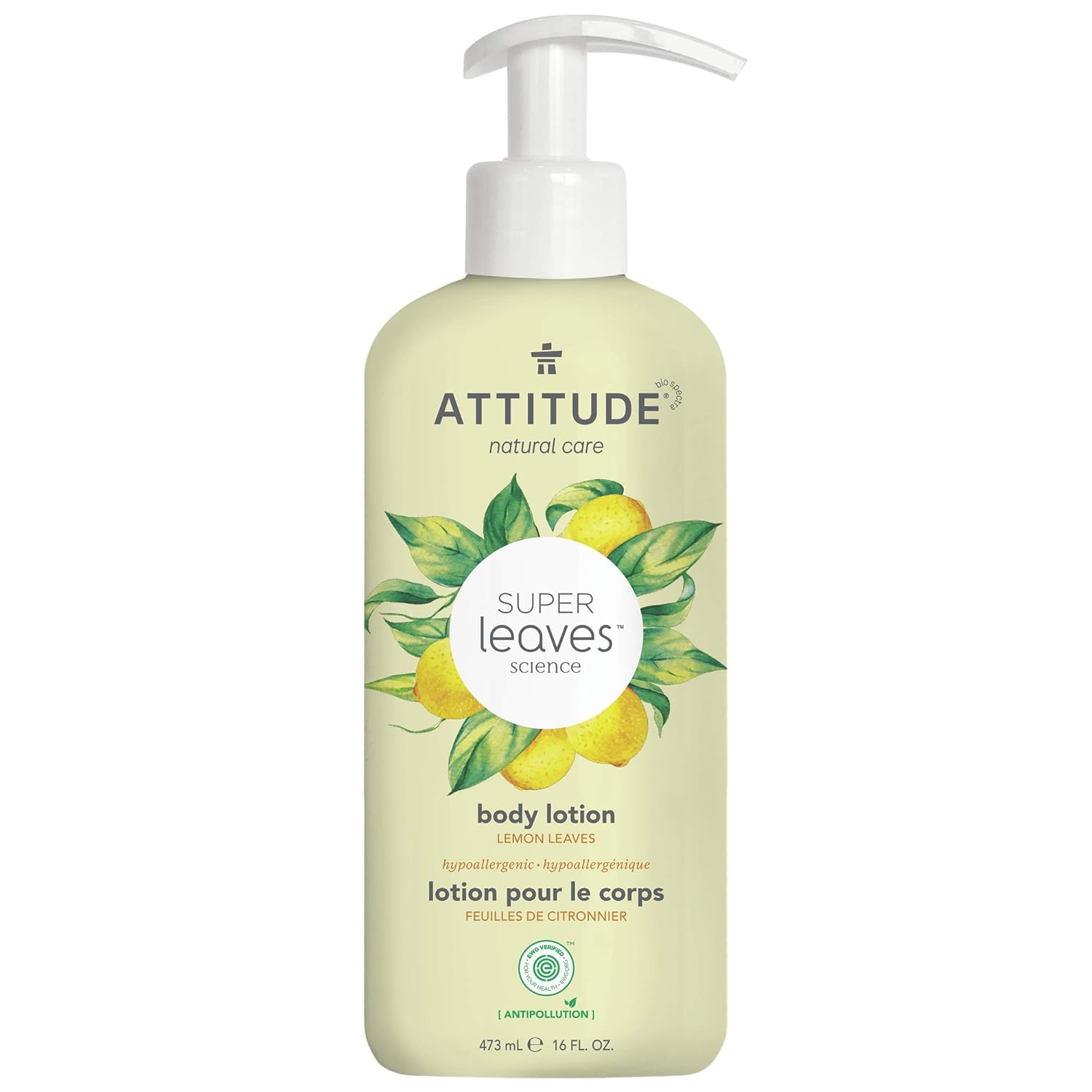 ATTITUDE Loción corporal, verificada por EWG, dermatológicamente probada, a base de plantas y minerales, productos de belleza veganos, refrescante,