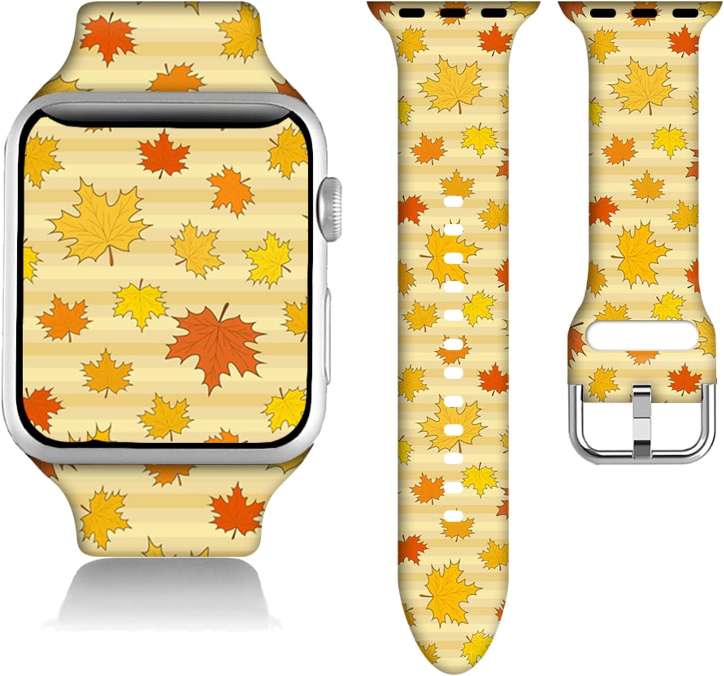 Regalos de Navidad, decoraciones de invierno, correas de pulsera para Apple Watch de copo de nieve, correa de silicona suave deportiva para Apple