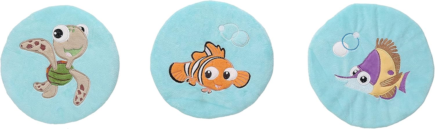 Blue Ocean – Juego de ropa de cama para cuna de bebé, niño, tortuga, pez, juego de ropa de cama 1 edredón ajustable, 1 sábana y 1 falda, 3