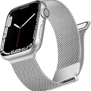 Vanjua Correa de metal compatible con correas de Apple Watch de 1.614 in 1.575 in 1.496 in 1.654 in 1.732 in 1.772 in 1.929 in, correa de repuesto Vanjua Correa de metal compatible con correas de Apple Watch de 1.614 in 1.575 in 1.496 in 1.654 in 1.732 in 1.772 in 1.929 in, correa de repuesto