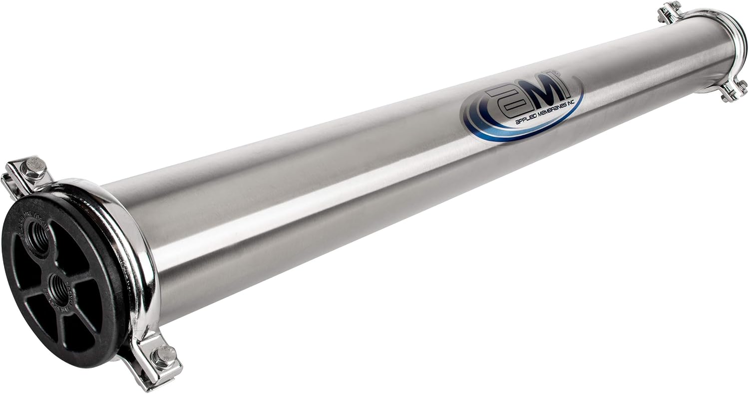 MEMBRANAS APLICADAS, INC. Carcasa de membrana RO comercial 4×40  Recipiente a presión RO de acero inoxidable para 4″ x 40″ RO, UF, NF, MF elemento