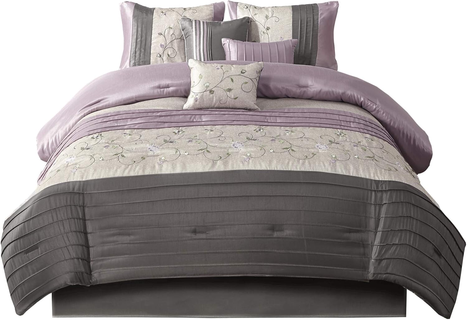 Juego Madison Park All Season, falda de cama a juego, almohadas decorativas