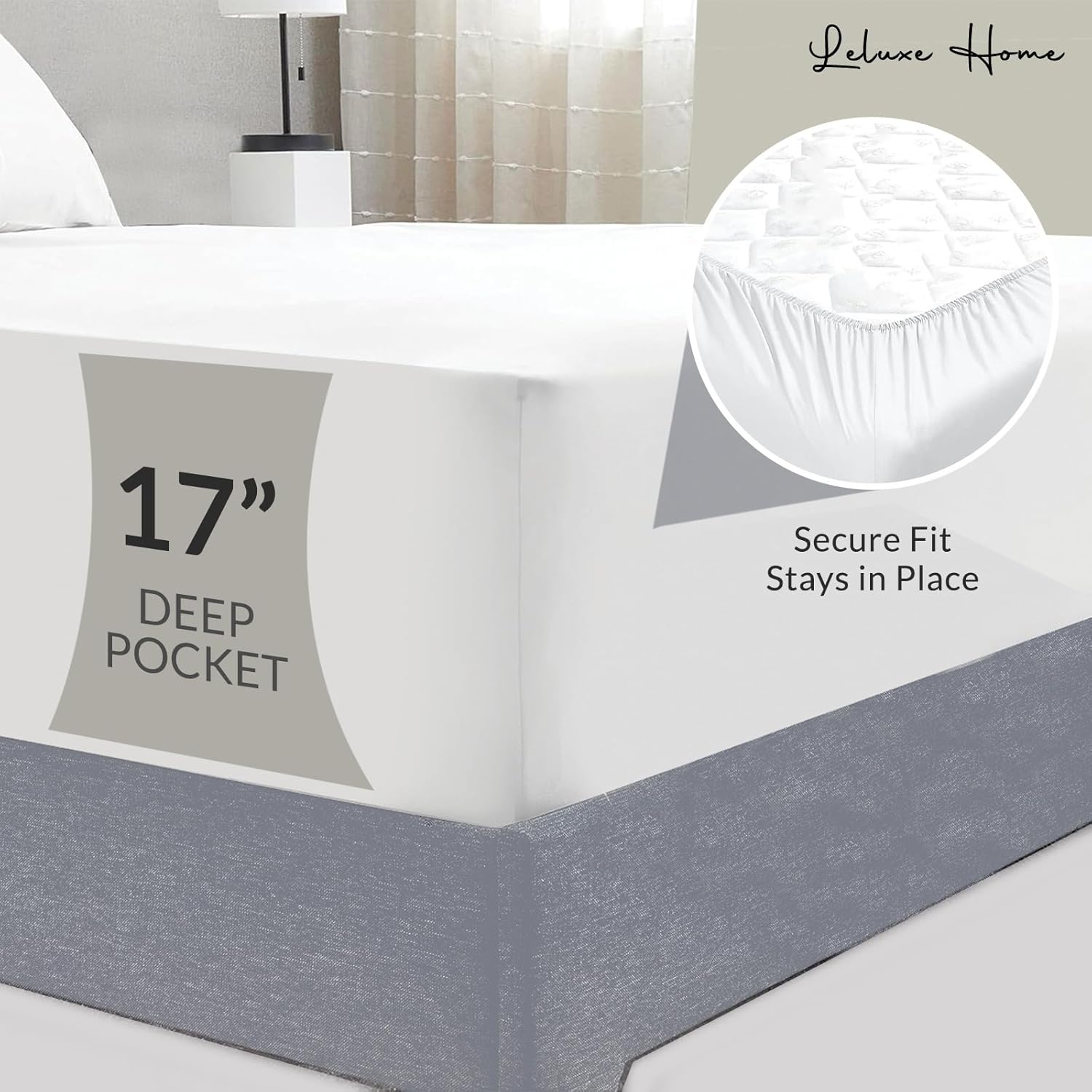 Juego de 4 sábanas tamaño Queen 100% microfibra extra suaves y sin arrugas, juego de 4 sábanas para cama tamaño Queen con bolsillos profundos, color