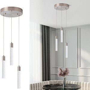 Iluminación colgante de 3 luces para isla de cocina, interruptor de dosel, luz colgante de color chaneagle, 3000K, 4000K, 6000K, iluminación Iluminación colgante de 3 luces para isla de cocina, interruptor de dosel, luz colgante de color chaneagle, 3000K, 4000K, 6000K, iluminación