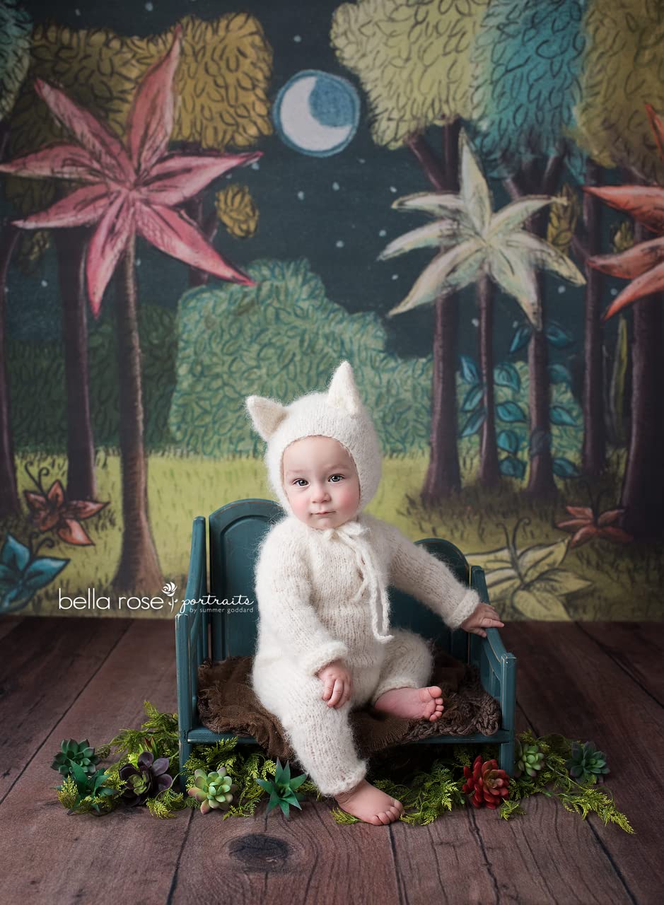 Wolf Costume Photo Prop, Wolf Halloween Costume, Wolf Outfit, Knitted Todler Outfitt, Sitter Size Wolf, Sitter outfit, Wolf Se (6-9 mth, 13. petrol)