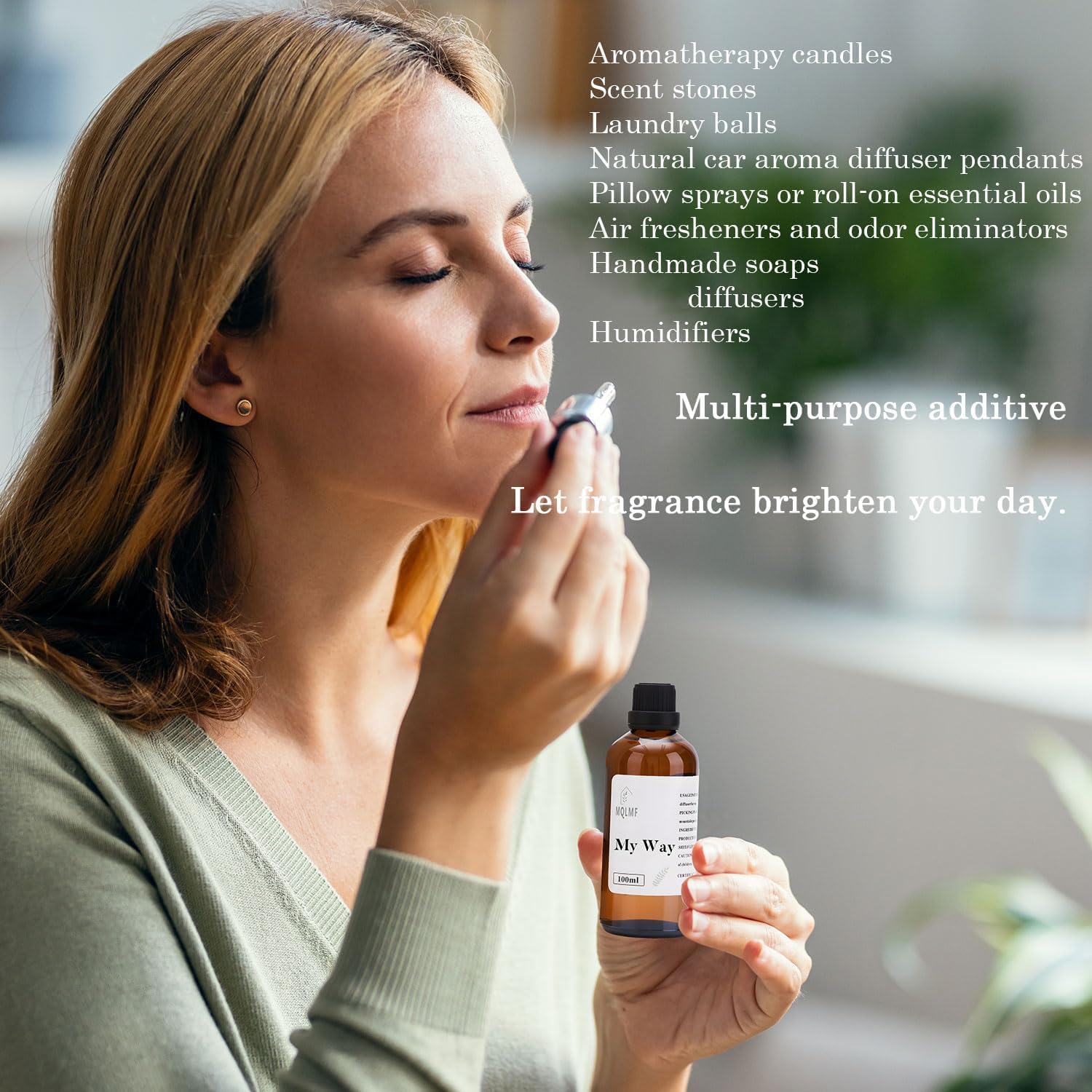 MQLMF Gardenia – Aceites esenciales de flores  3.4 fl oz, puro natural, aceite difusor de la colección de hotel, repuestos de difusor sin agua,