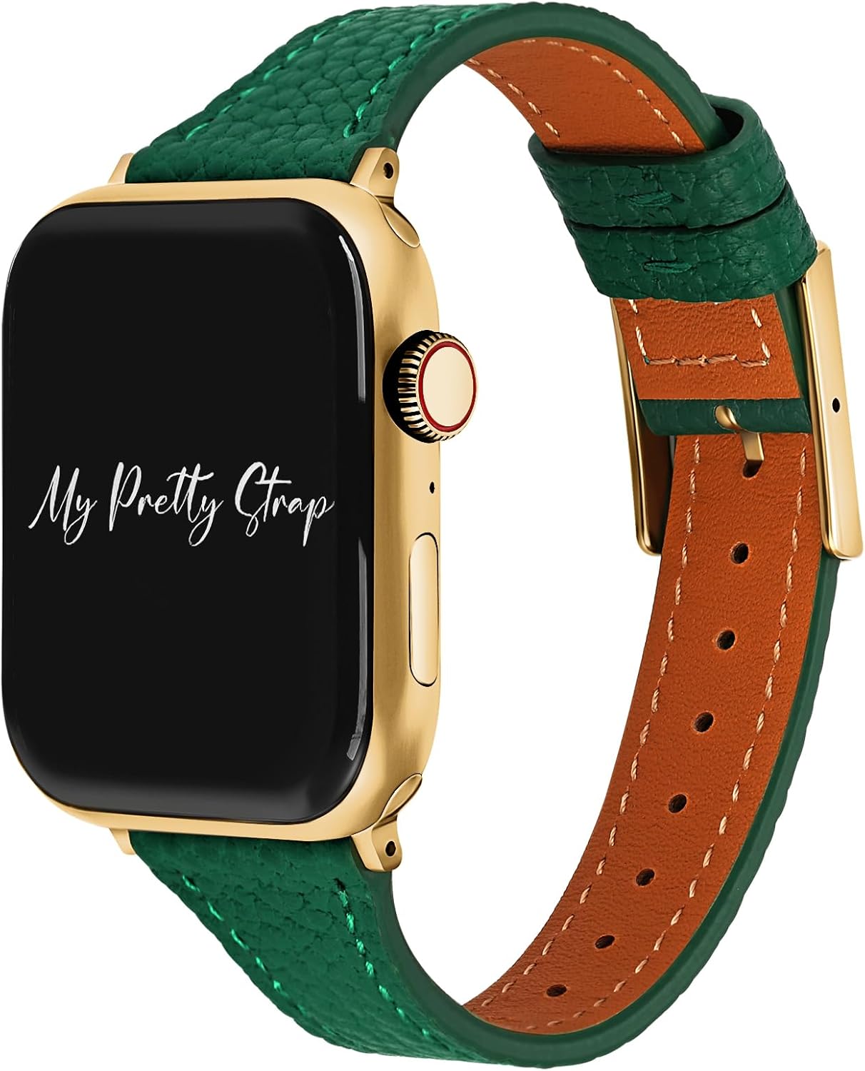My Pretty Strap Aphrodite – Correa compatible con Apple Watch SE Series 9, 8, 7, 6, 5, 4, 3, 2, 1, 38401.614 in o 4244451.929 in, piel auténtica de