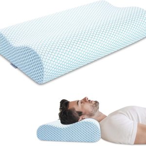 Anvo Almohadas cervicales de espuma viscoelástica para dolor de cuello, almohadas cervicales para aliviar el dolor de dormir, almohada ortopédica de Anvo Almohadas cervicales de espuma viscoelástica para dolor de cuello, almohadas cervicales para aliviar el dolor de dormir, almohada ortopédica de