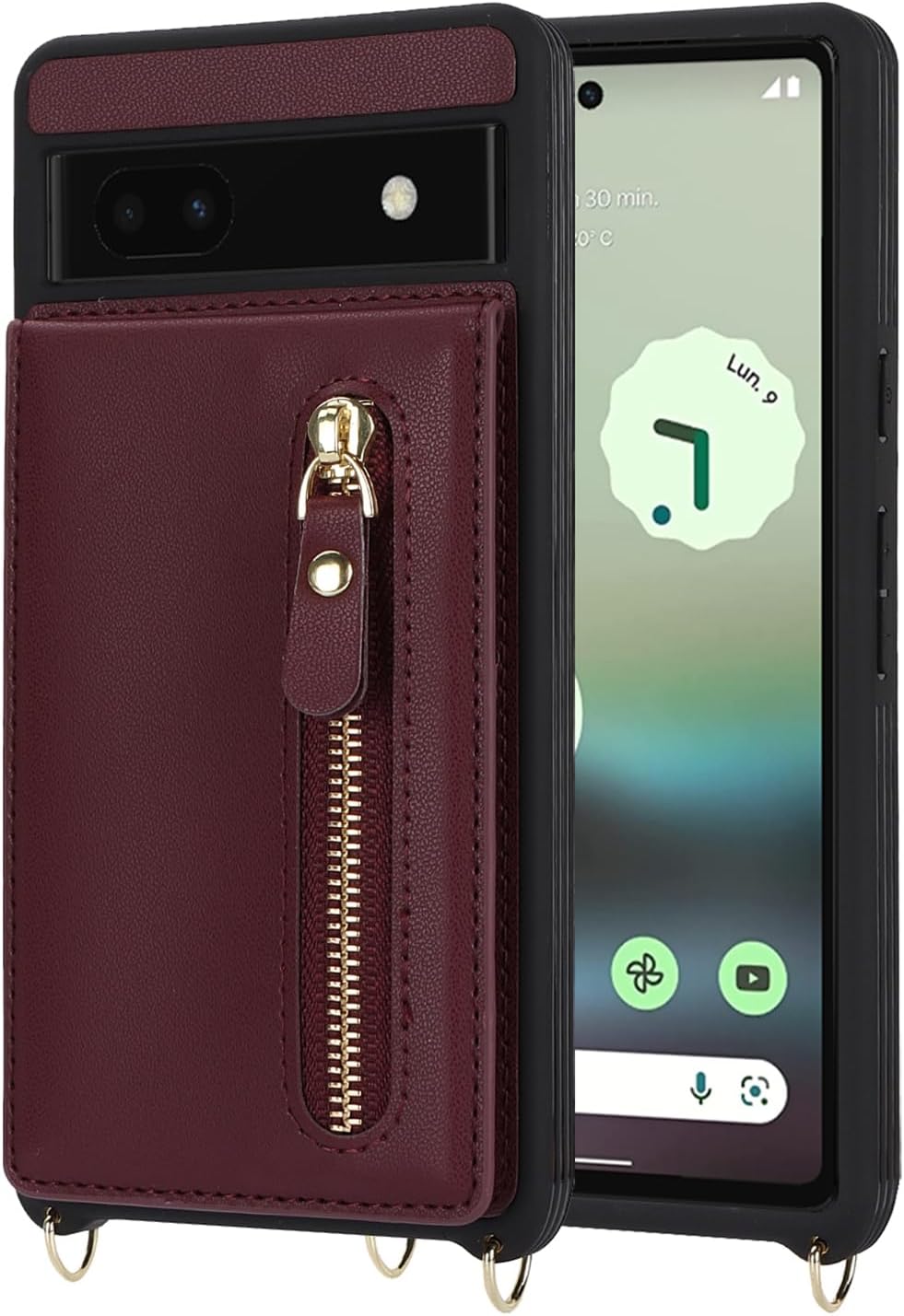Jaorty Funda para Google Pixel 6a para mujer con tarjetero de 6.1 pulgadas 5G 2022, funda para teléfono Google Pixel 6a con correa, fundas cruzadas