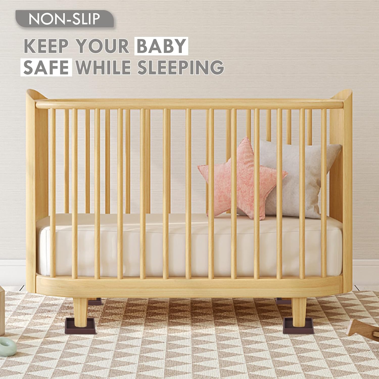 Copas de goma 3 x 3, almohadillas antideslizantes para muebles, agarre antideslizante, pies antideslizantes para muebles, protector de suelo