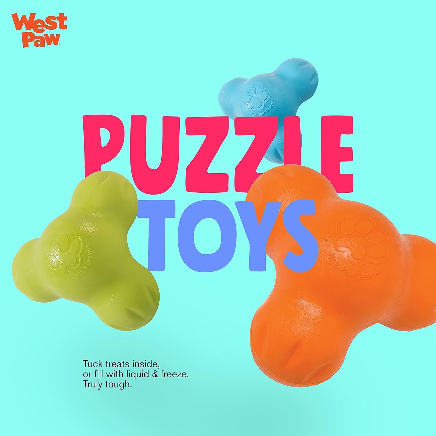West Paw Zogoflex Tux Treat – Juguete masticable para perros – Juguete masticable interactivo para perros – Juguete de enriquecimiento para perros –