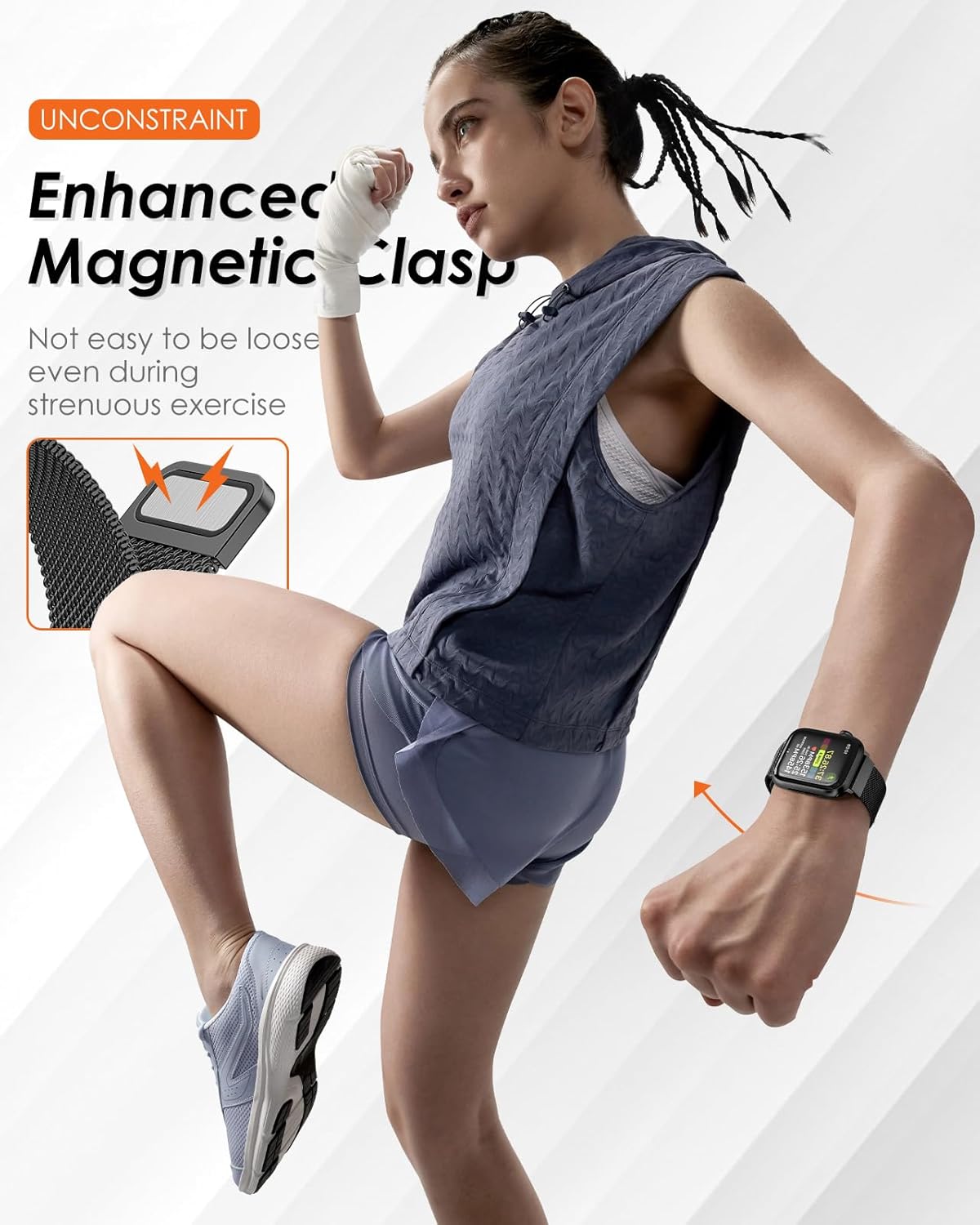 Correas de patente 2023 compatibles con Apple Watch Band de 1.496 in 1.575 in 1.614 in 1.654 in 1.732 in 1.772 in 1.929 in para mujeres y hombres,