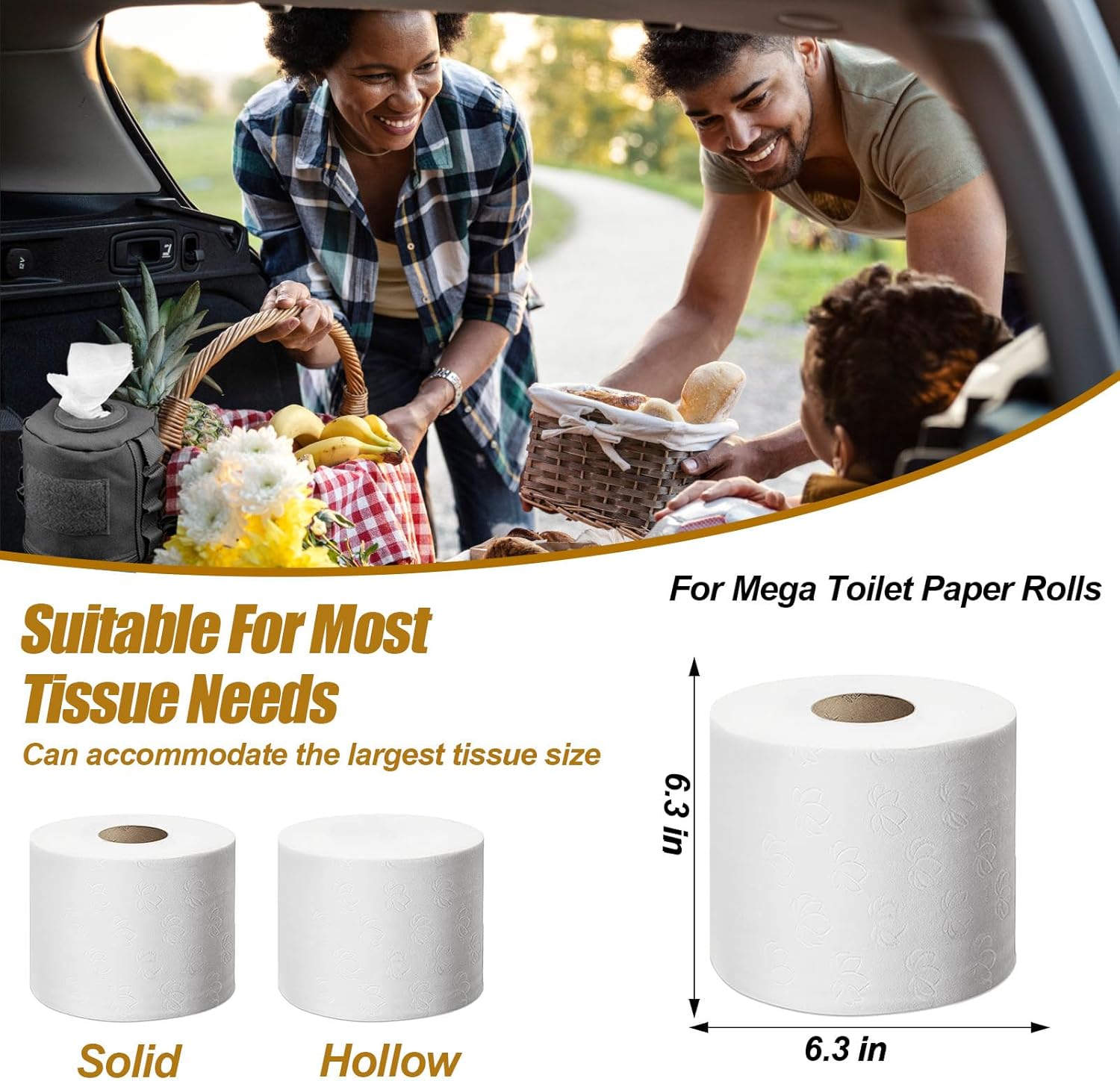 Funda táctica de papel higiénico impermeable a prueba de gatos, funda de papel portátil y plegable para almacenamiento de papel para auto camping