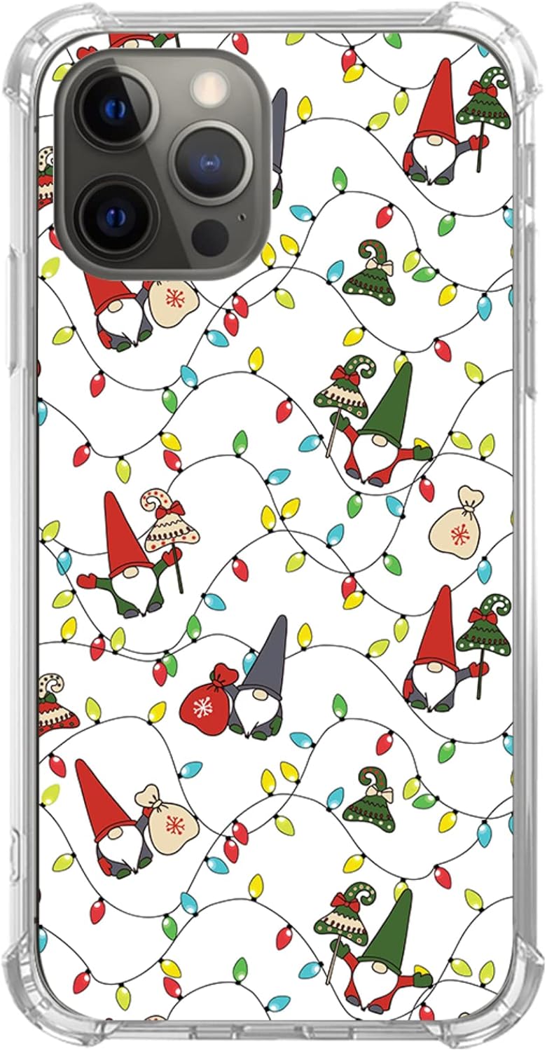 Funda de Navidad para iPhone 13 Pro Max, divertidos gnomos de Navidad, árboles de Navidad, regalos de calcetín de Navidad para niñas, mujeres y