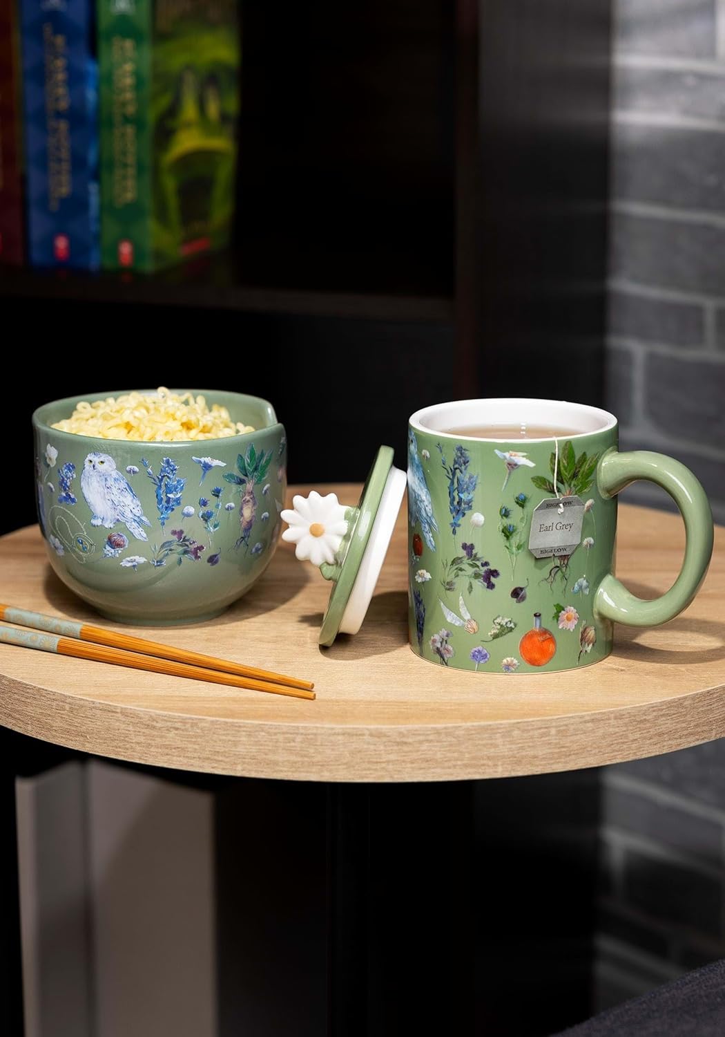 Silver Buffalo Harry Potter Fantasy Floral – Tazón de cerámica para ramen estándar
