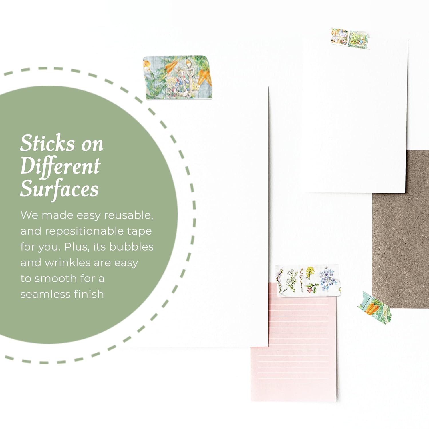 Serenity Fair Peter Rabbit – Juego de cintas Washi, 5 rollos de cintas Washi, calcomanías troqueladas y 10 hojas de papeles para álbumes de