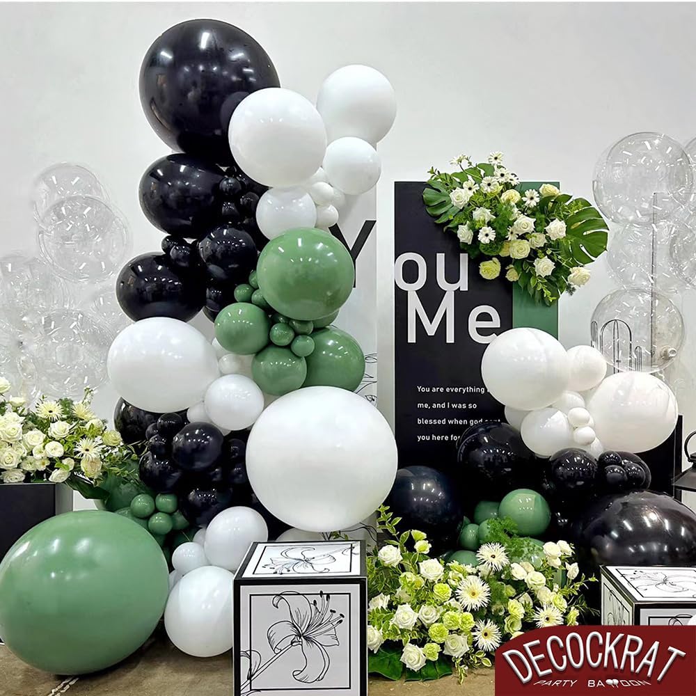 DECOCKRAT 89 globos de colores, globos de látex de diferentes tamaños de 1812105 pulgadas, globos de helio con cinta, juego de globos de fiesta para