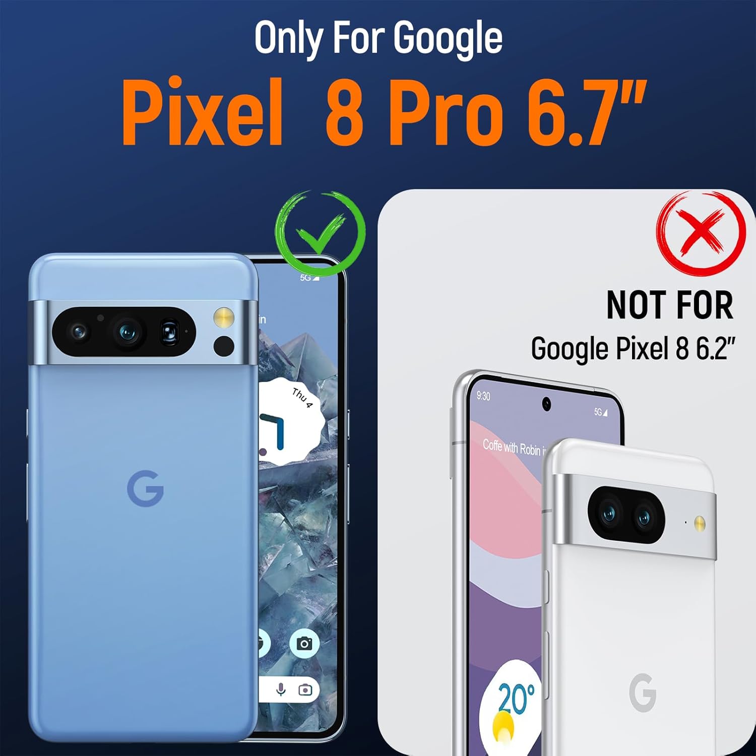Oneagle Funda para Google Pixel 8 Pro, Pixel 8 Pro protección militar de 15 pies doble capa resistente antideslizante sensación mate a prueba de