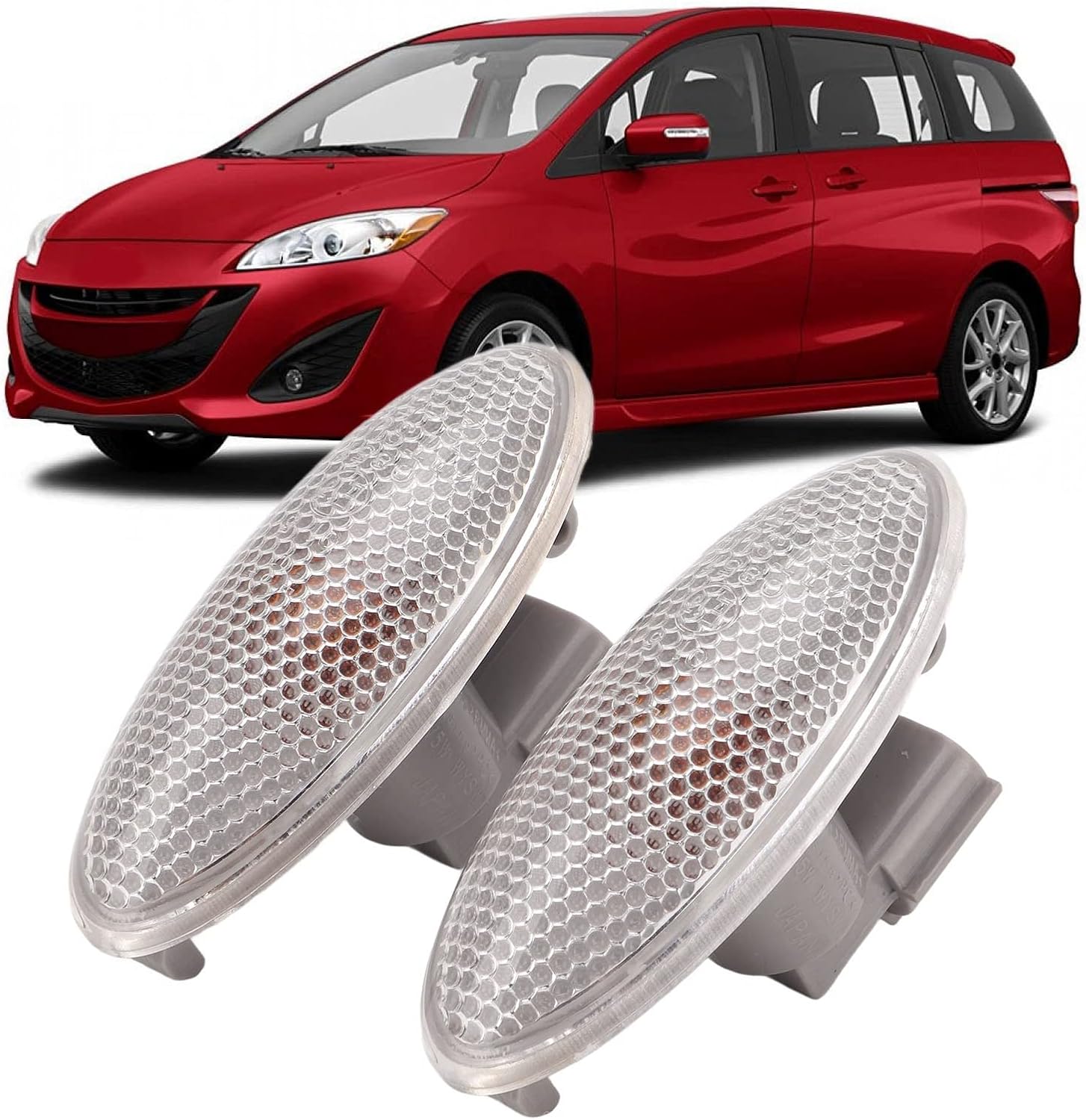 Luz de marcador lateral, paquete de 2 lámparas de señal de giro ámbar de 12 V, lámpara de señal de giro lateral, luz de repuesto para Corolla para