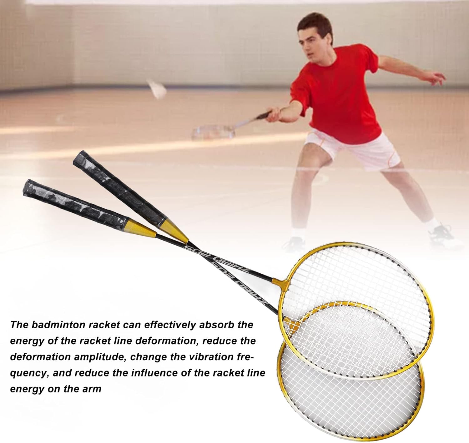 Juego de raquetas de bádminton para juegos de patio trasero al aire libre, juego recreativo, principiantes, 205, raqueta de bádminton de aleación de