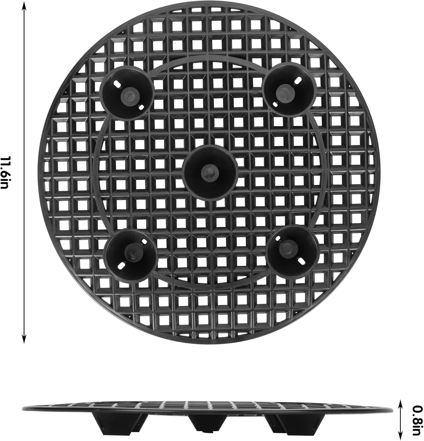8 soportes para plantas de flores, soporte para plantas de jardín en maceta, soporte grande para macetas para patio o terraza de 12 pulgadas