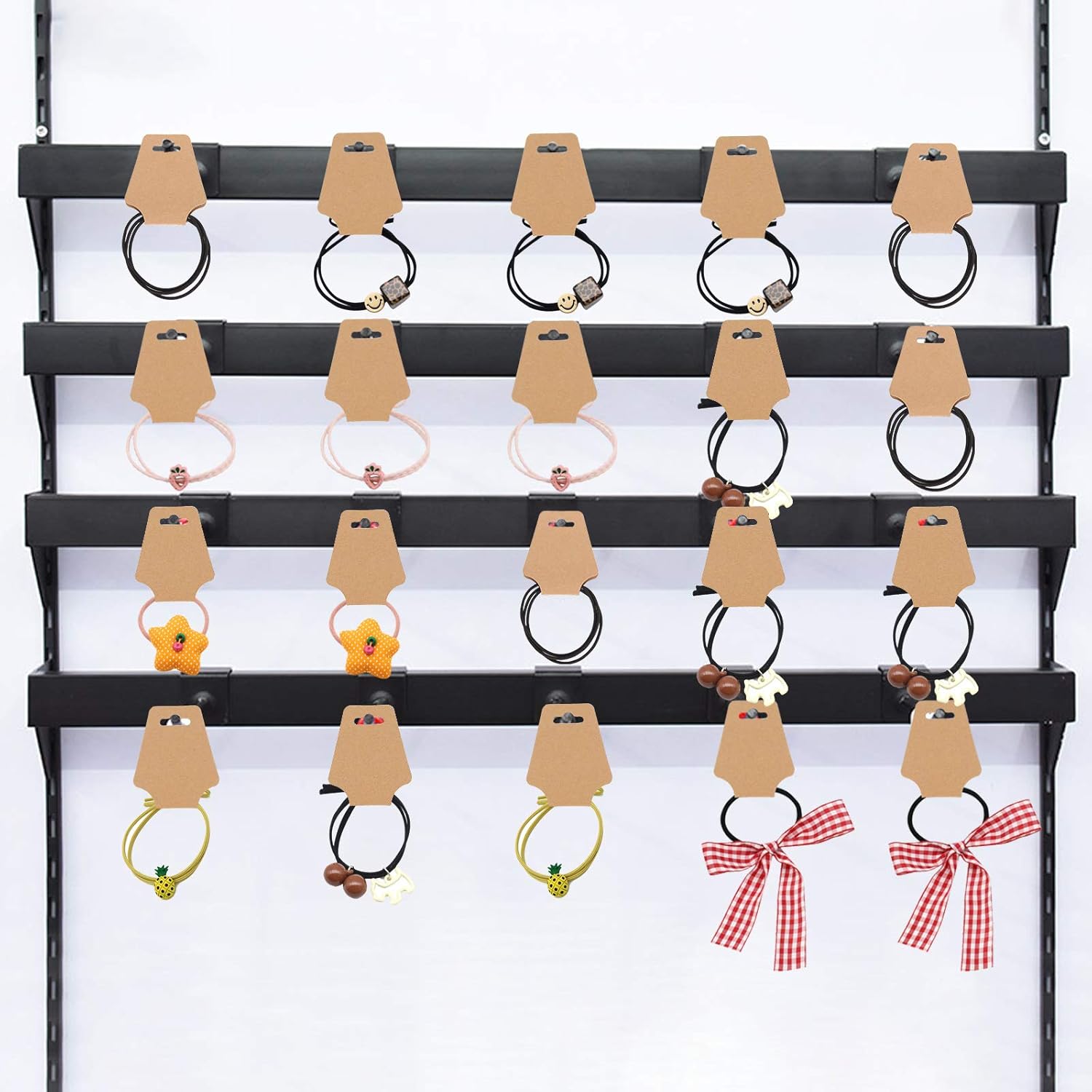 LISHINE 400 tarjetas de collar con adhesivo, tarjetas de exhibición de llavero para embalaje, tarjeta de exhibición de pulseras para vender,