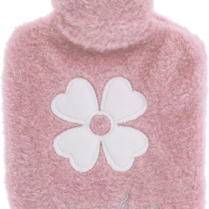 Botella de agua caliente de 16.9 fl oz, pequeña botella de agua caliente 2 en 1 con tapa, bolsa de agua caliente con funda de piel sintética suave Botella de agua caliente de 16.9 fl oz, pequeña botella de agua caliente 2 en 1 con tapa, bolsa de agua caliente con funda de piel sintética suave