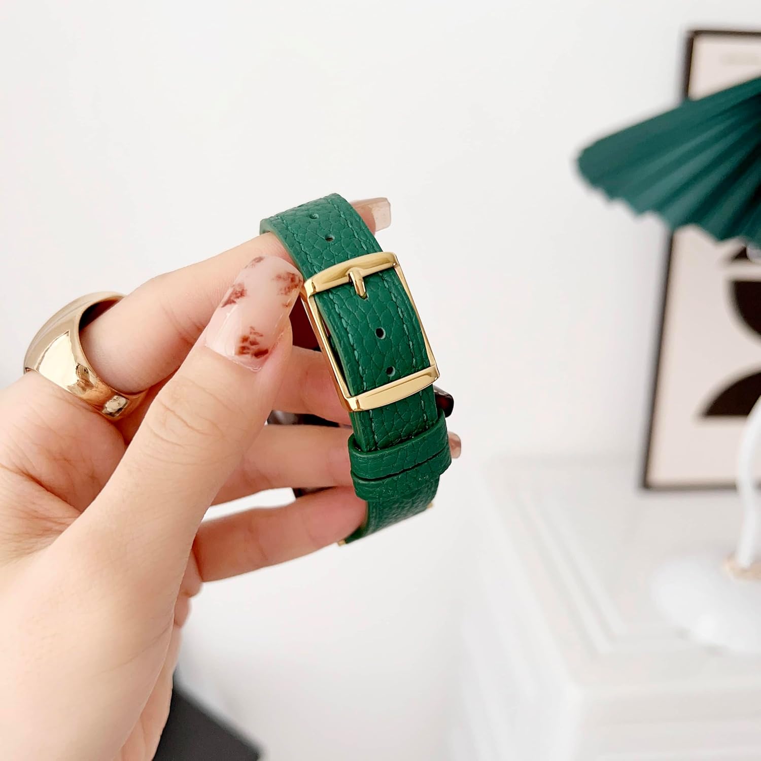 My Pretty Strap Aphrodite – Correa compatible con Apple Watch SE Series 9, 8, 7, 6, 5, 4, 3, 2, 1, 38401.614 in o 4244451.929 in, piel auténtica de