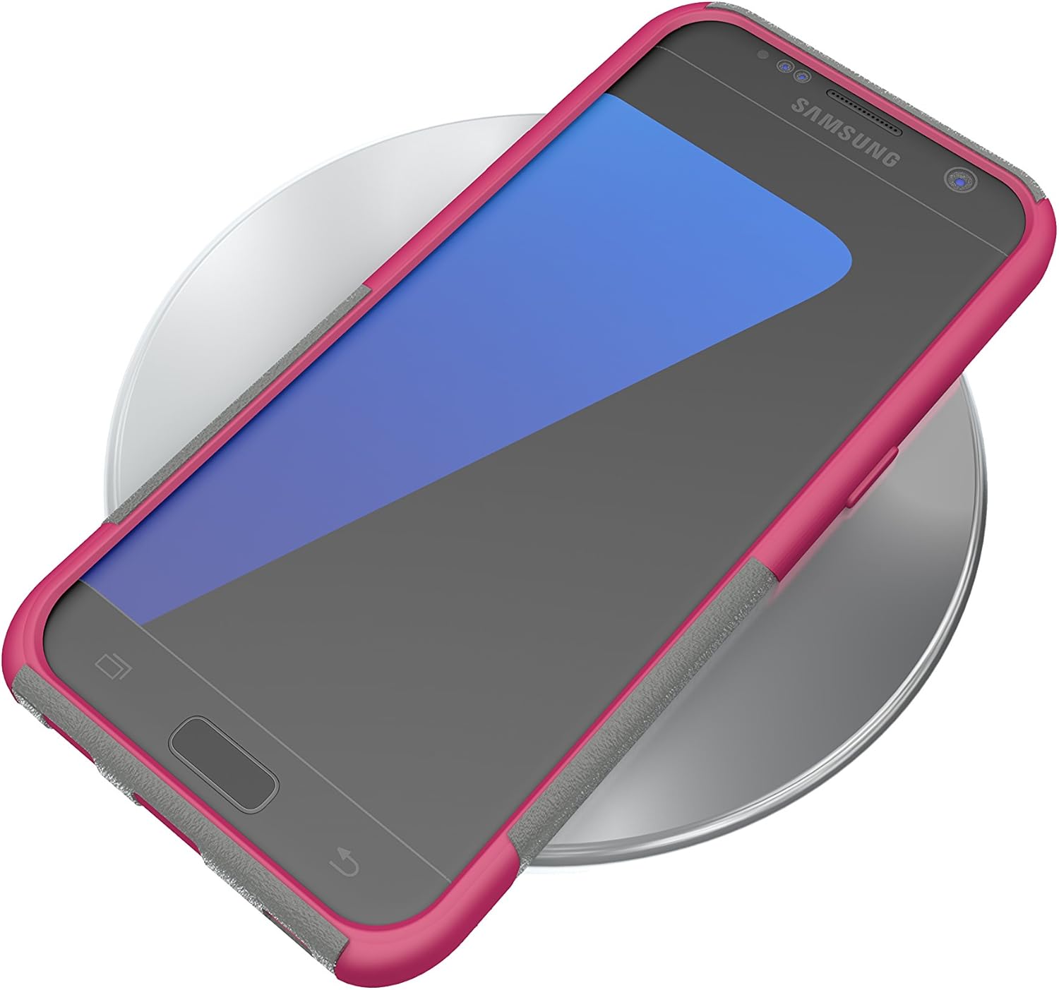 ToughBox Funda para Galaxy S7 Edge, serie Commute a prueba de golpes delgada resistente Gris  Rosa para Samsung Galaxy S7 Edge compatible con