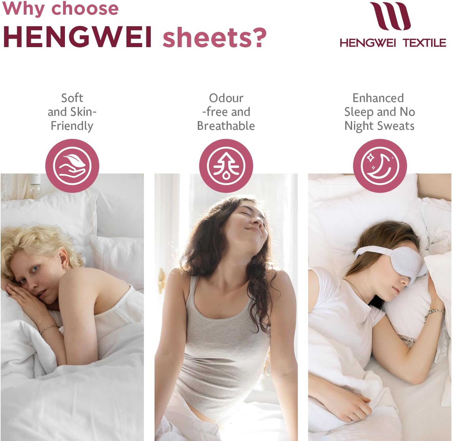 HENGWEITEXT Sábanas King de 18 pulgadas de bolsillo profundo, juego de sábanas de 4 piezas transpirables y refrescantes, juego de sábanas de