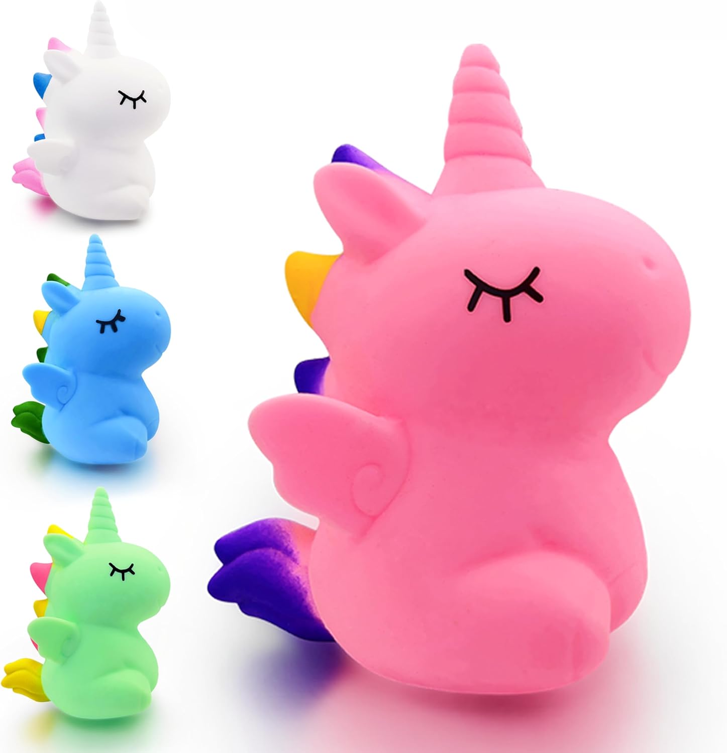 Pelotas antiestrés de unicornio para niños y adultos (color 1aleatorio) juguetes sensoriales para niñas, bola de masa para el estrés, juguetes para