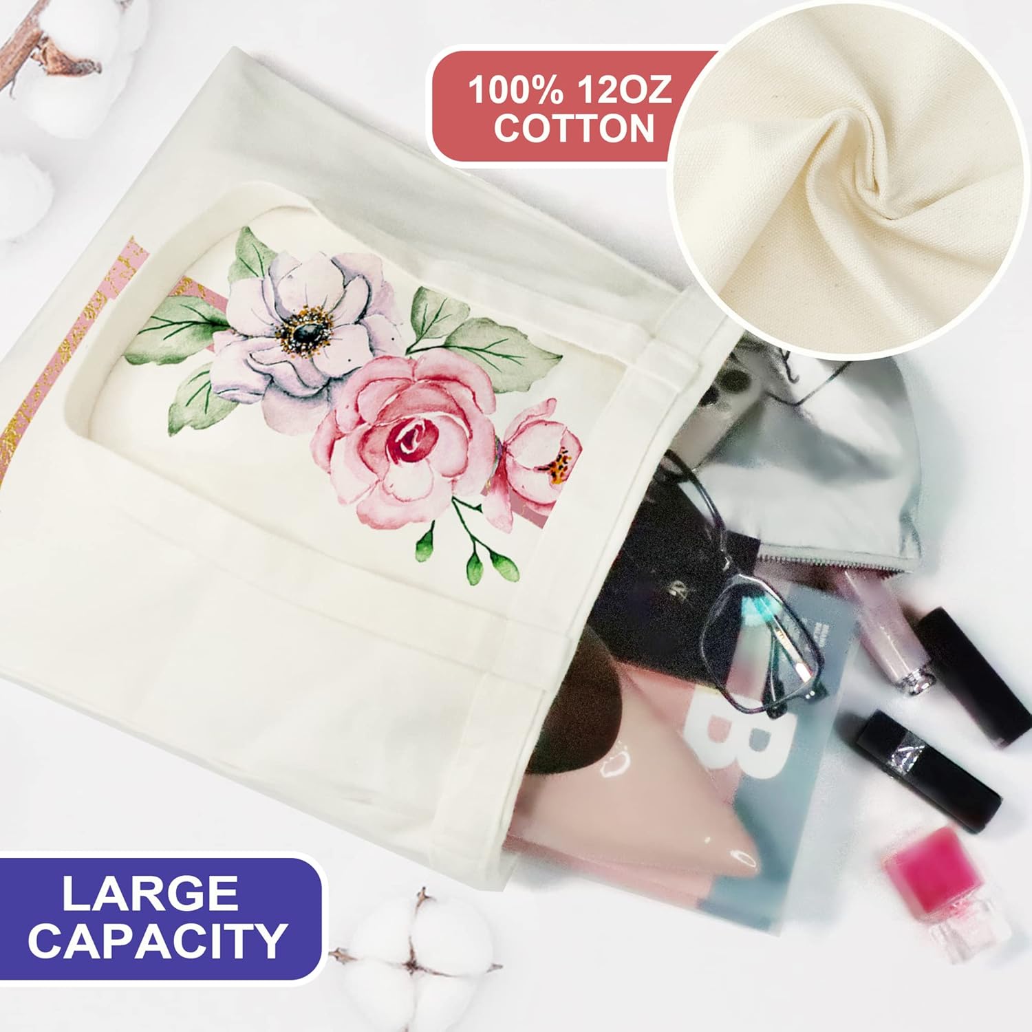 BeeGreen – Bolsa de lona de 12 onzas para mujeres o profesores, regalo para ir de compras o para el Día de la Madre