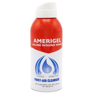 AMERIGEL – Lavado de heridas salino – Solución limpiadora de primeros auxilios – Cuidado avanzado de la piel y heridas – 4 onzas líquidas AMERIGEL – Lavado de heridas salino – Solución limpiadora de primeros auxilios – Cuidado avanzado de la piel y heridas – 4 onzas líquidas
