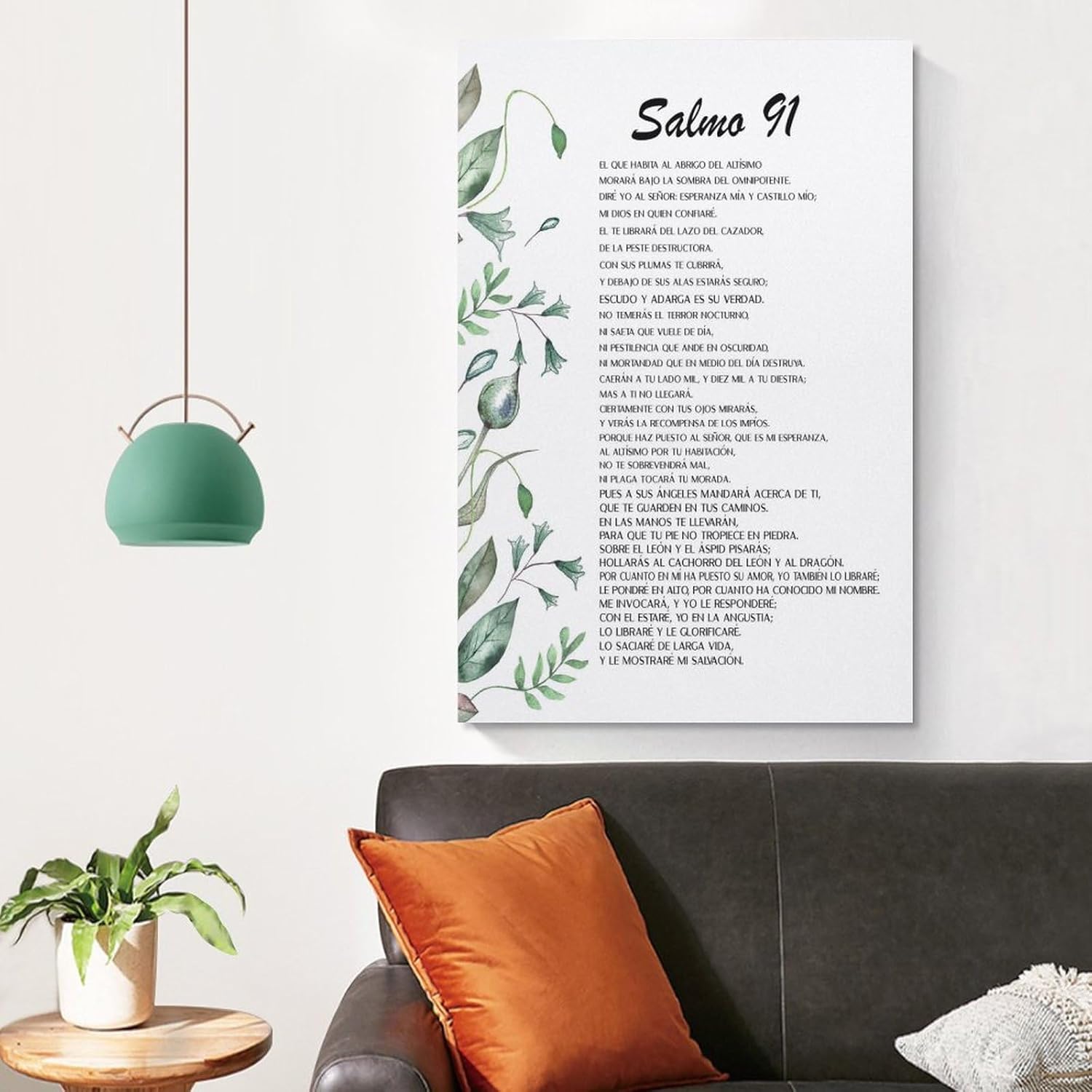 Salmo 91, Póster Con Versículo Bíblico Español Salmo 91, Verso De La Biblia, Lienzo Para Pintura, Pó Pó Pó Pintura Decorativa Lienzo Póster De Pared