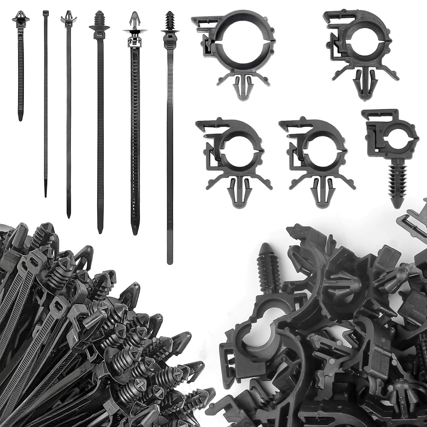 ZHUBANG Auto Clips – Juego universal de 145 piezas de repuesto para arnés de cables de automóvil, contiene 11 tamaños diferentes de piezas de