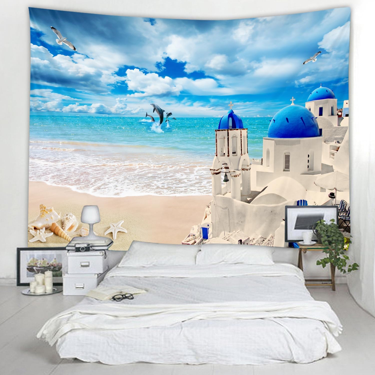 Tapiz para dormitorio y lavandería, decoración estética, tapices para decoración de ducha, baño, impresión 3D al aire libre, jardín, tela suave,