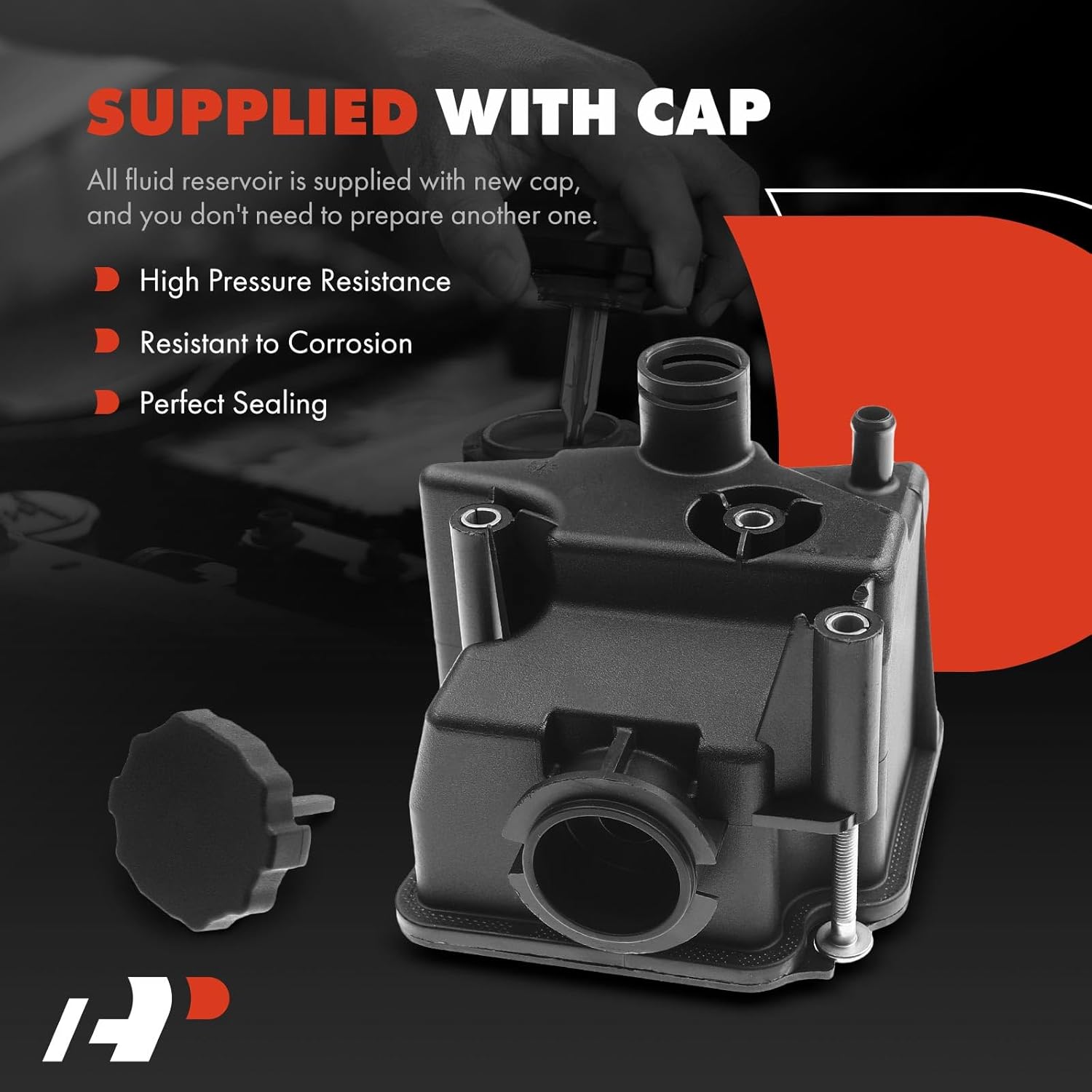 A-Premium Depósito de dirección asistida con tapa compatible con Mercedes-Benz C280 2006-2007, C300 2008-2012, C350 2007-2011, E350 2007-2011,