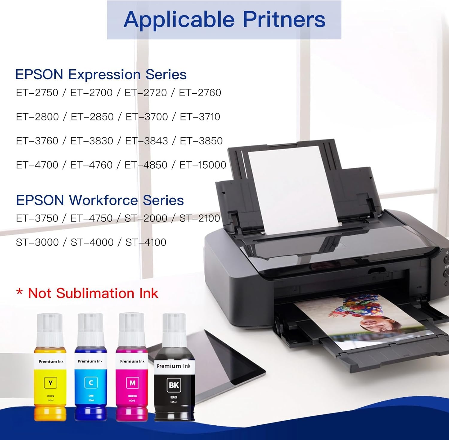 502 botellas de repuesto de tinta para EPSON Ecotank ET-2800, ET-15000, ET-3850, ET-2850, ET-2750, ET-4850, ET-2720, ET-2760, ET-3830, ET-4760,