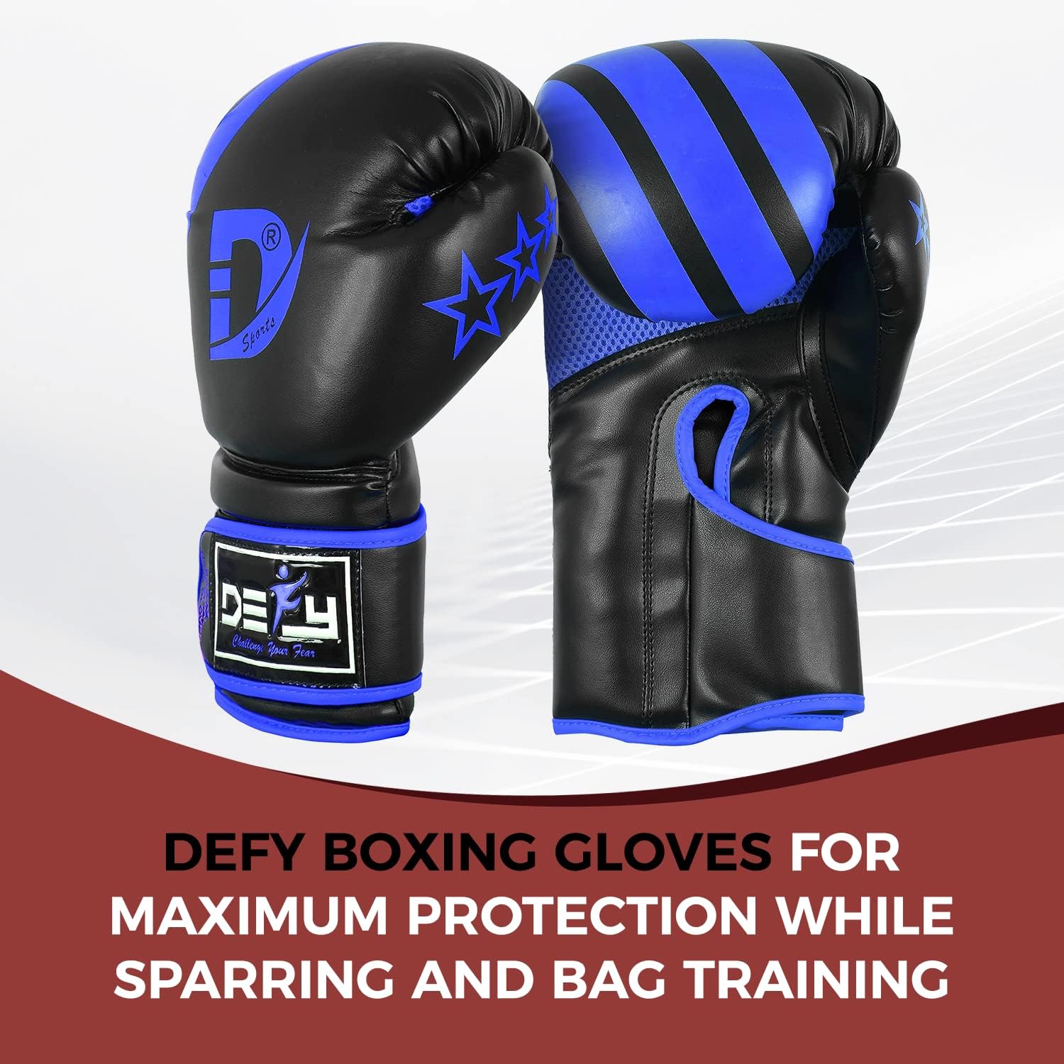 DEFY – Guantes de boxeo maravillosos para hombres y mujeres, para entrenamiento de Muay Thai, Kick Boxing, de cuero, Sparring, bolsa pesada, guantes