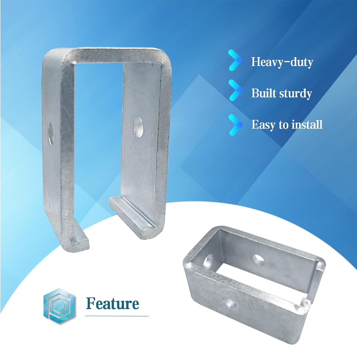 6 unidades Unistrut Channel Trolley Track Hanger Bracket for All 1-58″ Channel Trolley Track, carga nominal de 1200 libras