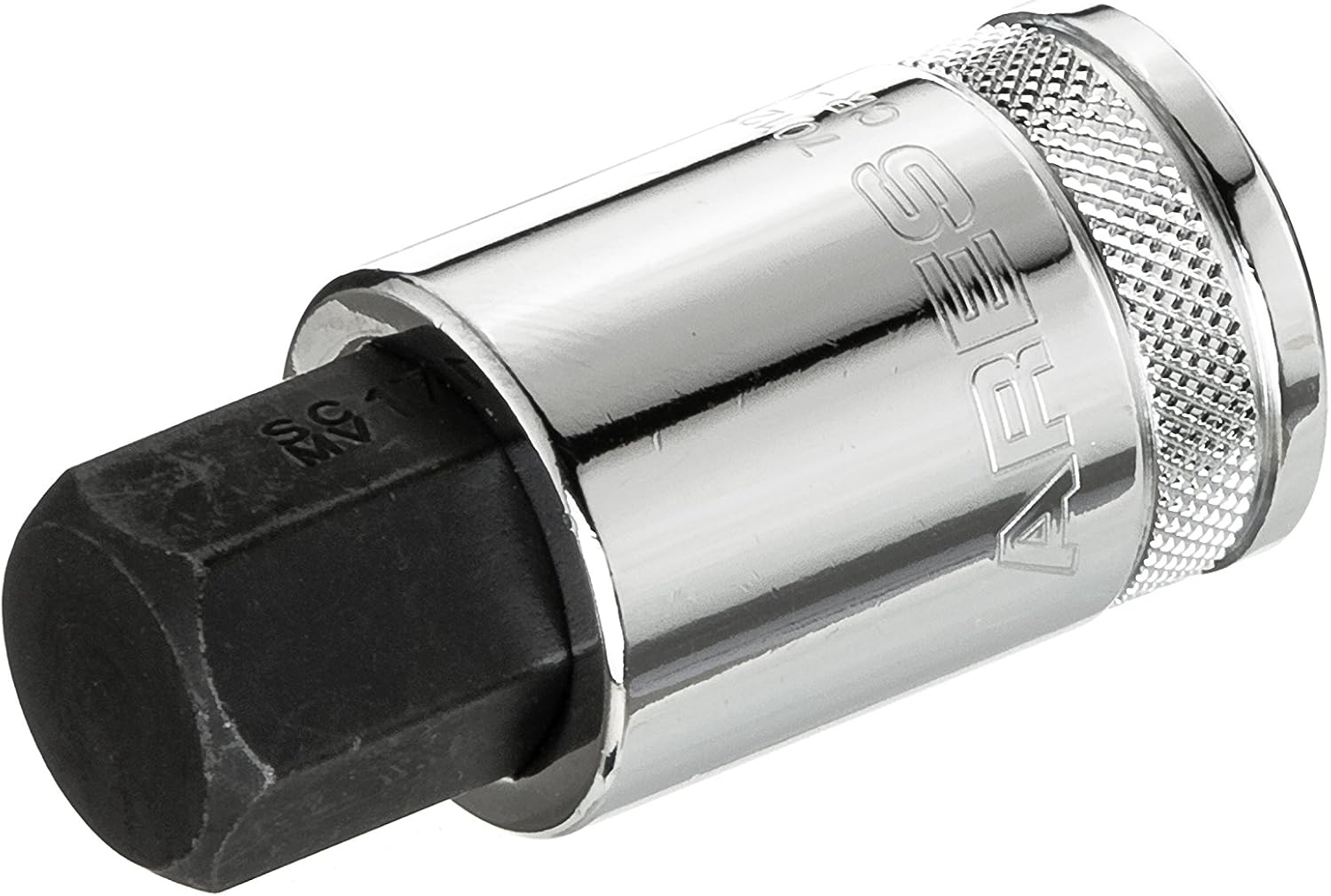 ARES 70121-12-Inch Drive 0.669 in Hex Bit Socket – Zócalos de acero CR-V tratados térmicamente y brocas mecanizadas CNC de acero S2