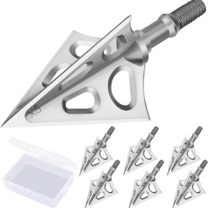 Cabezas anchas de tiro con arco de acero inoxidable de grano 100125 para ballesta recurvo arco y arco compuesto Cabezas anchas de tiro con arco de acero inoxidable de grano 100125 para ballesta recurvo arco y arco compuesto