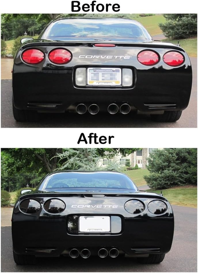 Corvette – Kit de apagón acrílico para luz trasera, 3er freno, 7 unidades 1997-2004 C5 y Z06