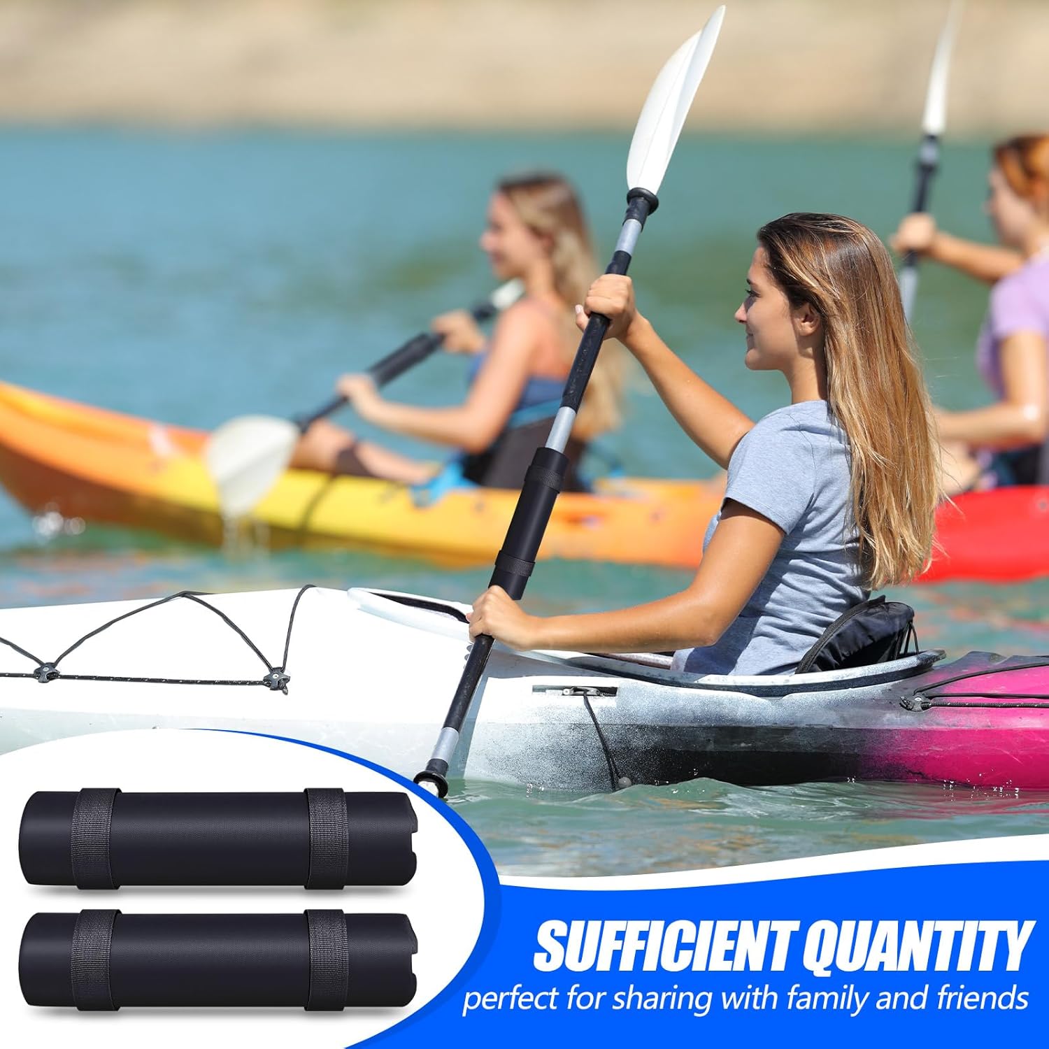 Deekin Paquete de 4 flotadores de remo para flotación, kayak, deportes, canoa, surf, paddleboarding, visibilidad, regalos