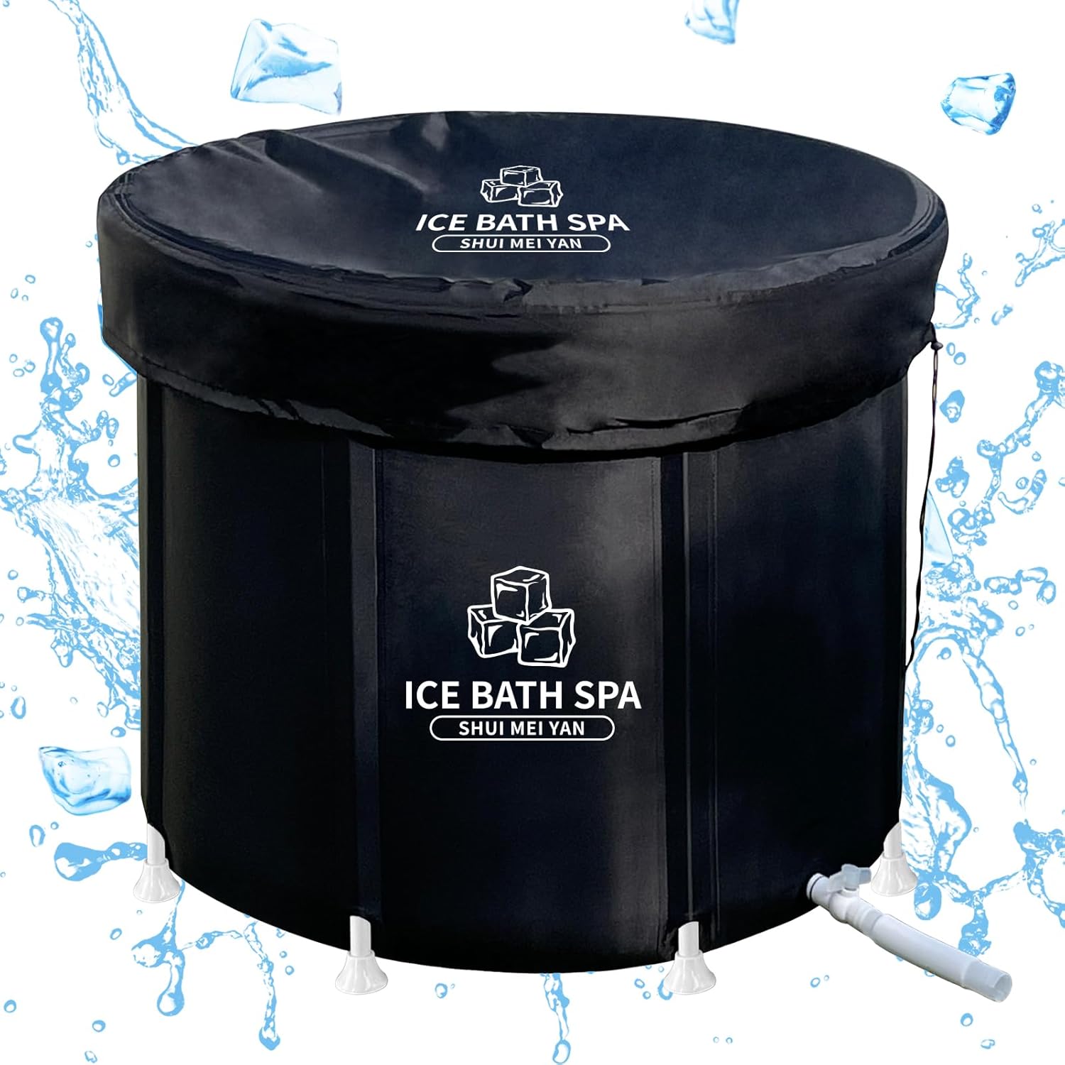 Bañera de hielo grande para atletas, bañera portátil independiente para adultos, bañera de terapia de agua fría para recuperación, bañera de