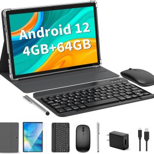 Tablet Android, tableta Android 12 de 10 pulgadas, tableta 2 en 1 con teclado, mouse, funda, lápiz capacitivo, 4 GB de RAM 64 GB ROM 1 TB expandir, Tablet Android, tableta Android 12 de 10 pulgadas, tableta 2 en 1 con teclado, mouse, funda, lápiz capacitivo, 4 GB de RAM 64 GB ROM 1 TB expandir,